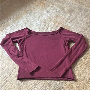 Brandy melville off the shoulder burgundy top